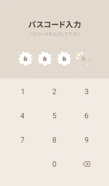 [LINE着せ替え] かわいい 北欧風 お花 チェック10の画像4