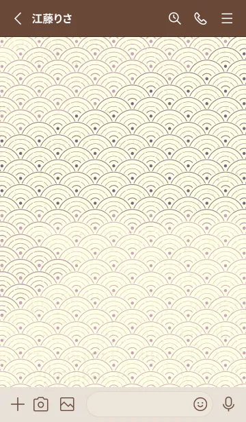 [LINE着せ替え] 和音 青海波&フェルマータ 紅藤色の画像2