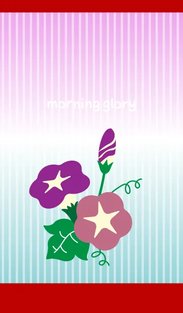 [LINE着せ替え] 朝顔 赤とベージュの画像1