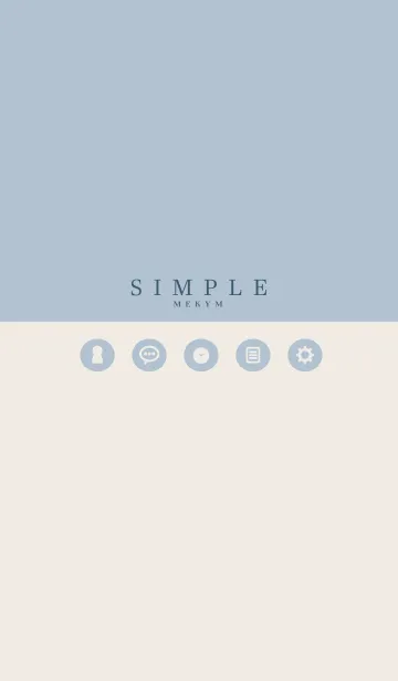 [LINE着せ替え] SIMPLE ICON BLUE - MEKYM 13の画像1