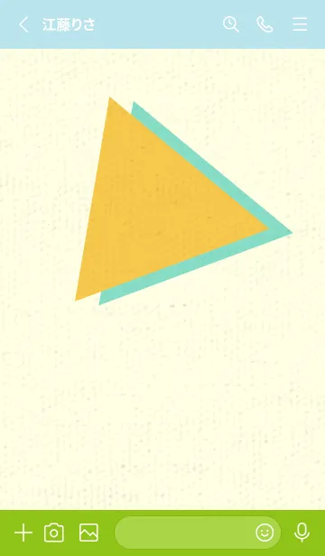 [LINE着せ替え] 三角型の着せかえ 支子色の画像2