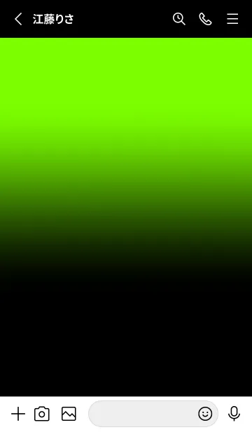 [LINE着せ替え] Black & Neon Green Theme V4 (JP)の画像2