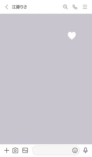 [LINE着せ替え] Simple Heart violet05_1の画像2