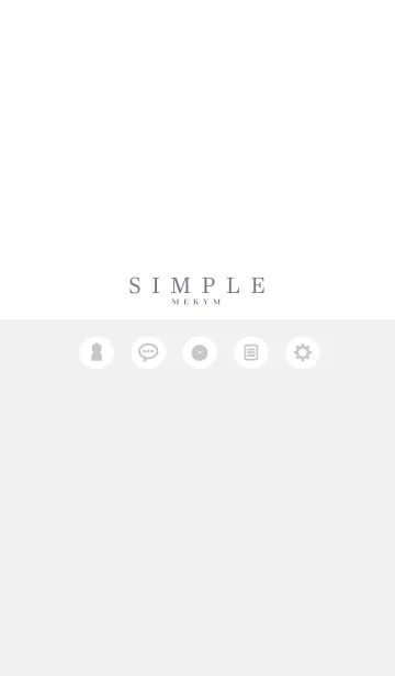 [LINE着せ替え] SIMPLE ICON WHITE - MEKYM 13の画像1