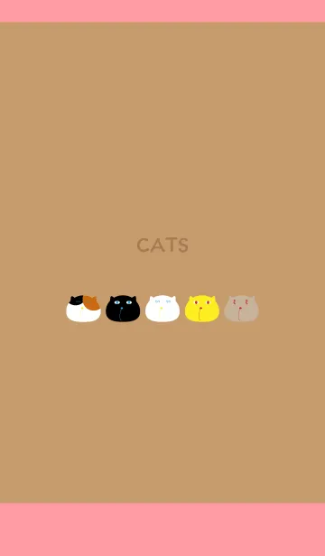 おかしなねこたち 薄いピンクの着せ替えメイン画像