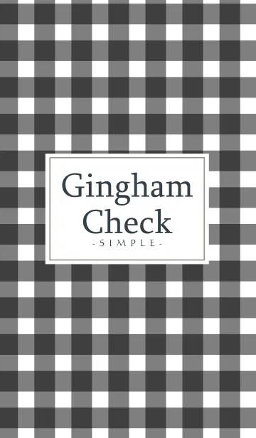 Gingham Check Black - SIMPLE 13のLINE着せ替え