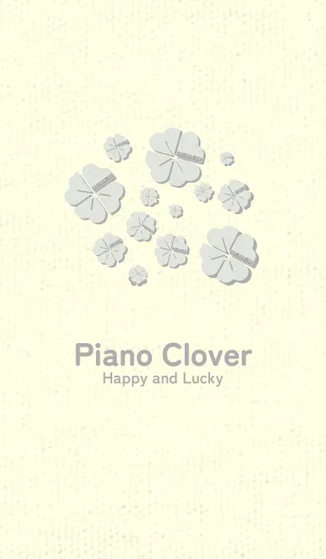 [LINE着せ替え] Piano clover ミストホワイトの画像1
