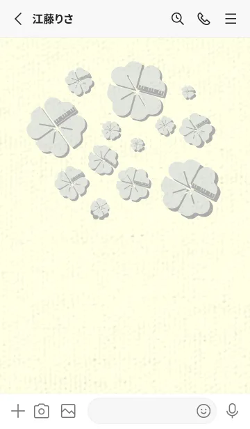[LINE着せ替え] Piano clover ミストホワイトの画像2