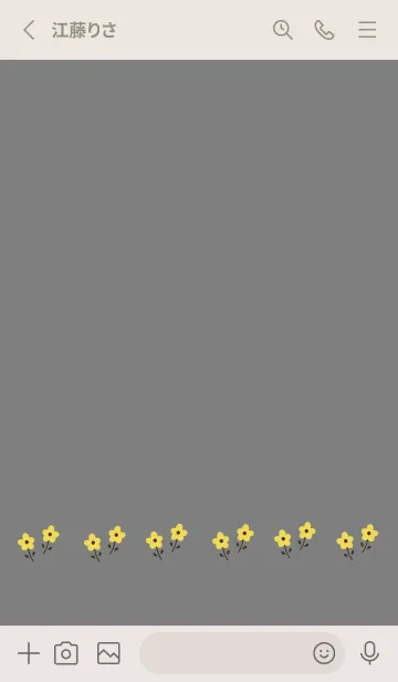 [LINE着せ替え] 大人グレーとお花。の画像2