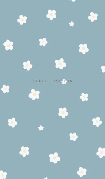 [LINE着せ替え] Floret Pattern - VSC 01-02 ブルーの画像1