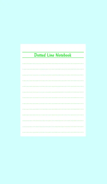 [LINE着せ替え] カラー点線ノート/ライトブルー/グリーンの画像1