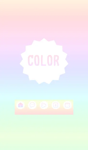 [LINE着せ替え] pink color rainbow M04の画像1