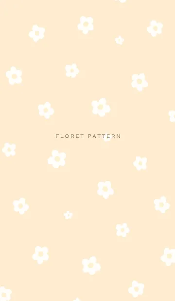 [LINE着せ替え] Floret Pattern - VSC 01-04 Orangeの画像1