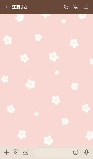 [LINE着せ替え] Floret Pattern - VSC 01-05 ピンクの画像2