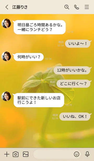 [LINE着せ替え] 七つ葉のクローバー 無限の幸福 #4-3の画像3