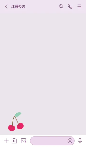 [LINE着せ替え] シンプル さくらんぼ10の画像2