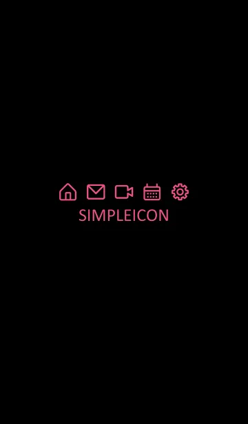 [LINE着せ替え] SIMPLE ICON -BLACK- 64の画像1