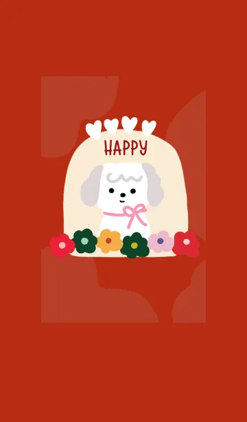 [LINE着せ替え] Happy Dog Happyの画像1