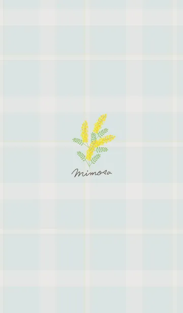 [LINE着せ替え] シンプル ミモザ28の画像1