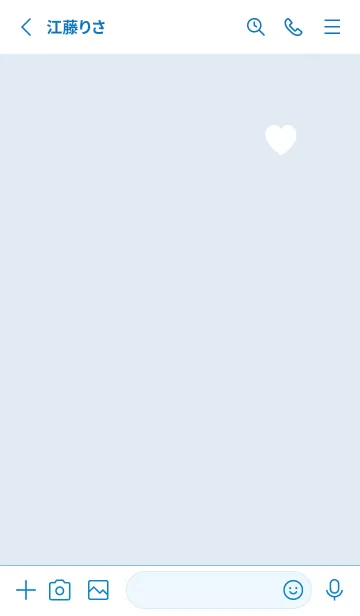 [LINE着せ替え] Simple Heart blue17_1の画像2