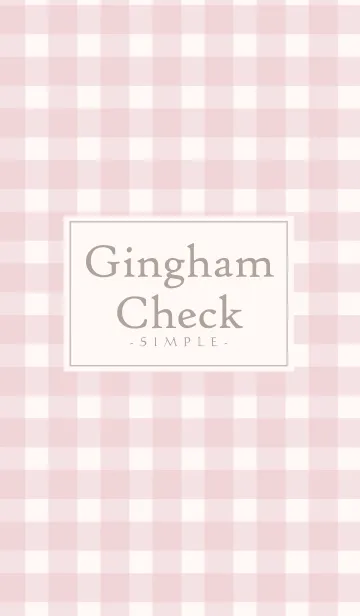[LINE着せ替え] Gingham Check Natural Pink - SIMPLE 13の画像1