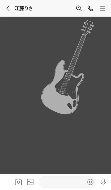 [LINE着せ替え] ELECTRIC GUITAR CLR オリーブ茶の画像2