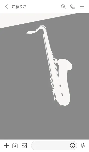 [LINE着せ替え] Saxophone CLR バトルシップグレイの画像2