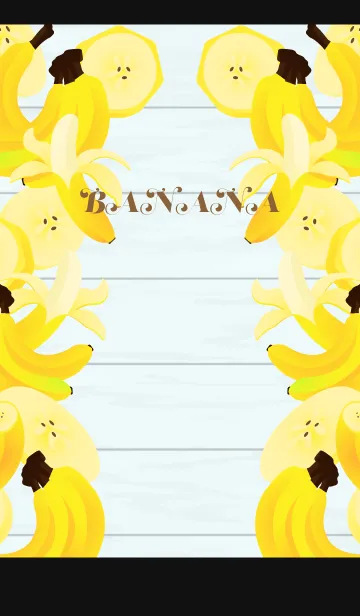 [LINE着せ替え] かわいいバナナ 黒色の画像1