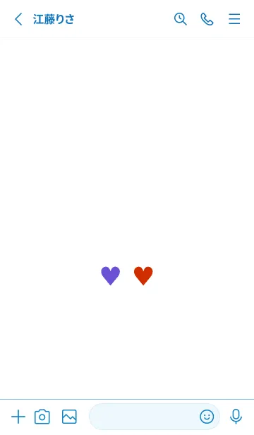 [LINE着せ替え] two color mini heart 279の画像2