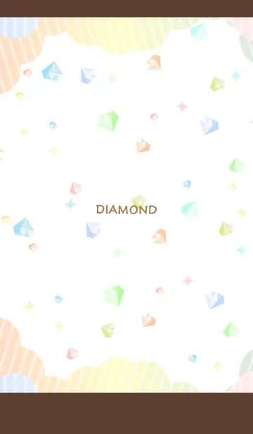 [LINE着せ替え] 空に浮かぶダイヤモンド 茶色の画像1