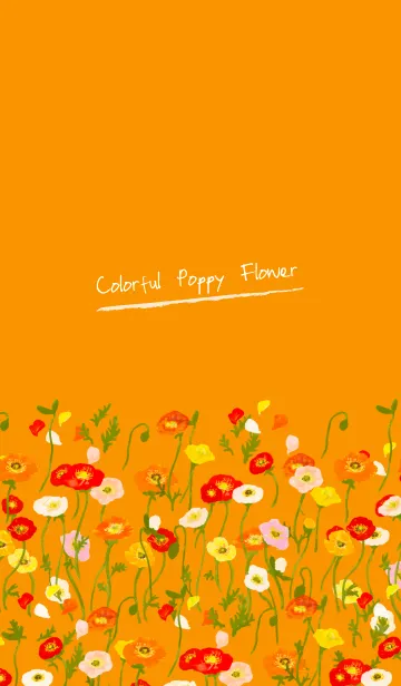 [LINE着せ替え] Colorful Poppy Flower -orange-の画像1