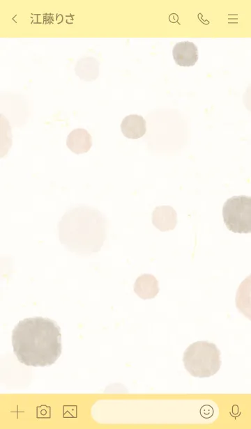 [LINE着せ替え] 水彩 丸 茶色22の画像2