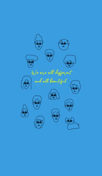 [LINE着せ替え] sunglasses family -blue yellow-の画像1