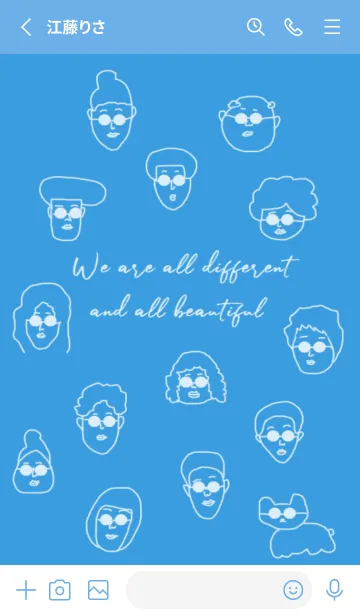 [LINE着せ替え] sunglasses family -blue yellow-の画像2