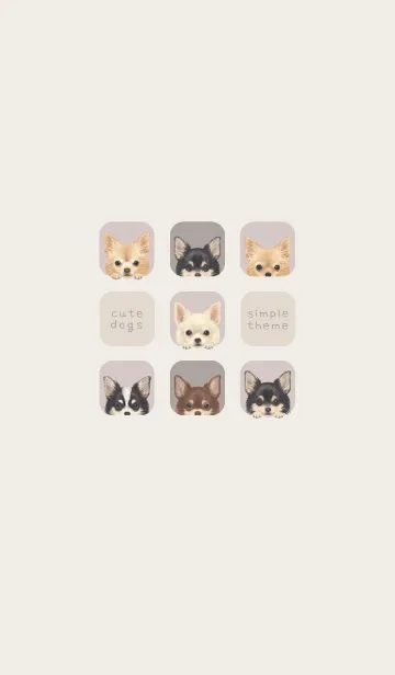 [LINE着せ替え] DOGS - チワワ L - ブラウングレーの画像1