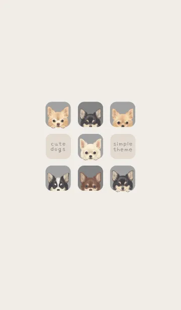 [LINE着せ替え] DOGS - チワワ L - アッシュグレーの画像1