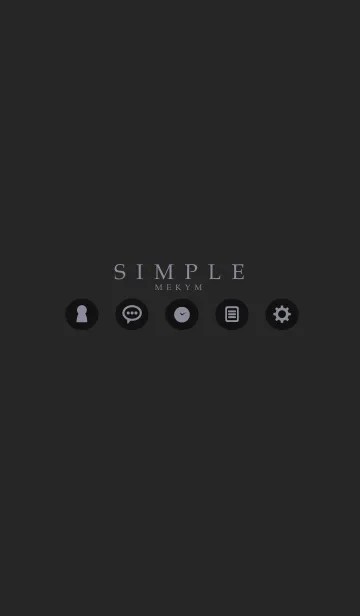 [LINE着せ替え] MATTE BLACK - CIRCLE ICON 8の画像1