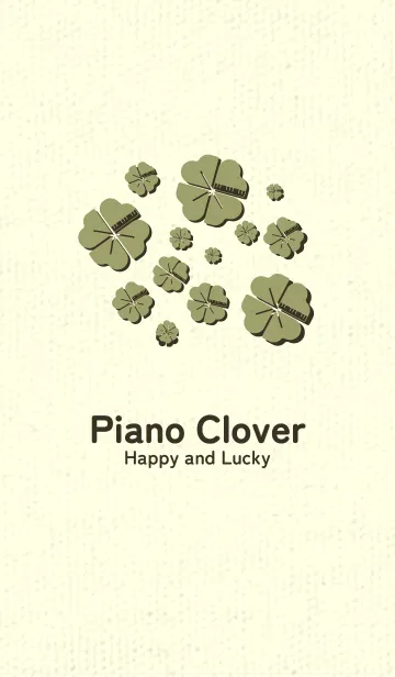 [LINE着せ替え] Piano clover 柳茶の画像1
