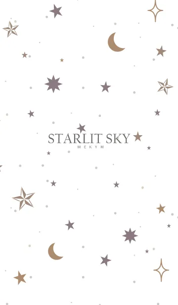 [LINE着せ替え] SIMPLE STARLIT SKY WHITE.MEKYM 23の画像1