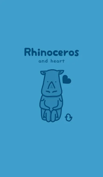 [LINE着せ替え] サイとハート ヨットブルーの画像1