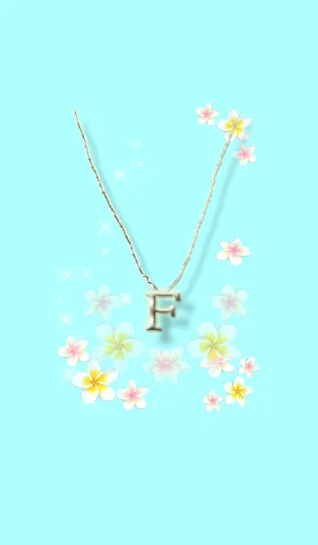 [LINE着せ替え] イニシャルF（プルメリア）の画像1