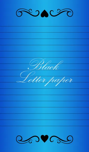 [LINE着せ替え] Black Letter paper *GLOSSYBLUE 7*の画像1