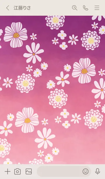 [LINE着せ替え] 白い花のリース 水彩24の画像2