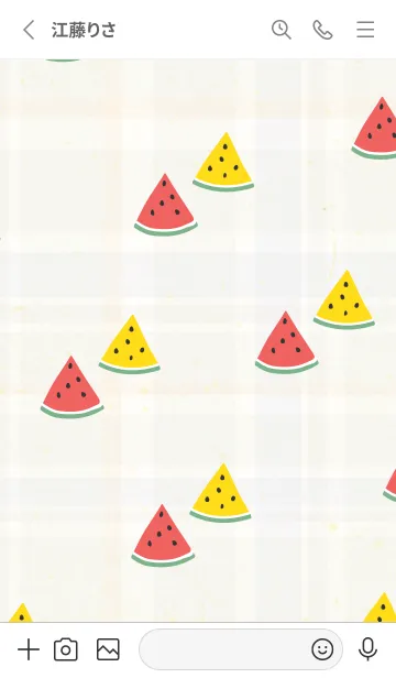[LINE着せ替え] スイカ くすみカラー18の画像2