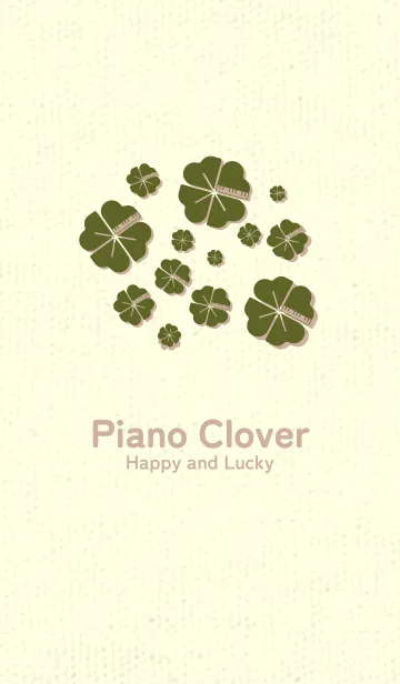 [LINE着せ替え] Piano clover オリーブグリーンの画像1