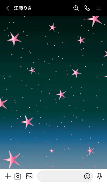 [LINE着せ替え] キラキラ ‐グラデーション・スター 24の画像2