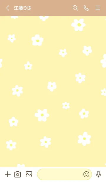 [LINE着せ替え] flower pattern/ ivoryyellowの画像2