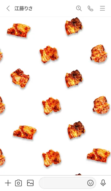 [LINE着せ替え] シンプル！焼肉の画像2