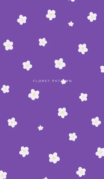 [LINE着せ替え] Floret Pattern - 07-01 パープル Ver.iの画像1