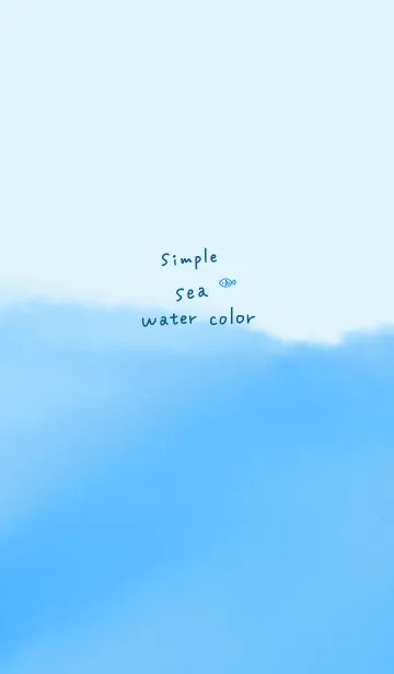 [LINE着せ替え] シンプル水彩癒される海の画像1